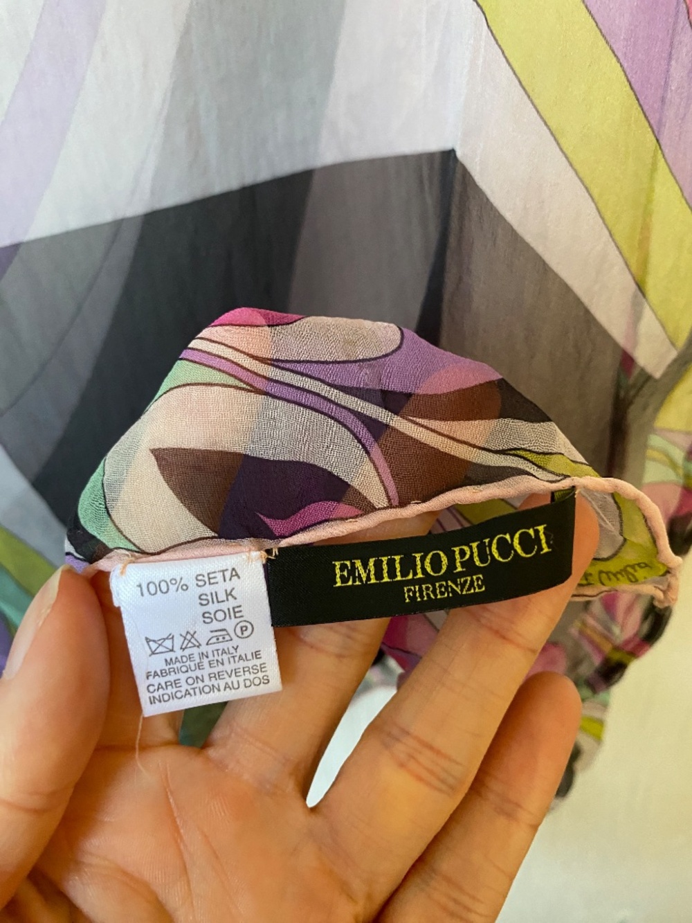 Pucci sheer silk shawl / sarong - Picture 2 of 6